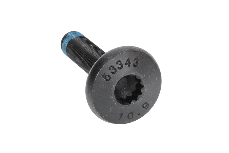 Screw, stub axle