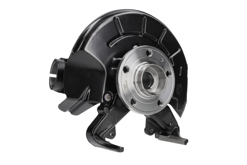 Steering knuckle set, suspension