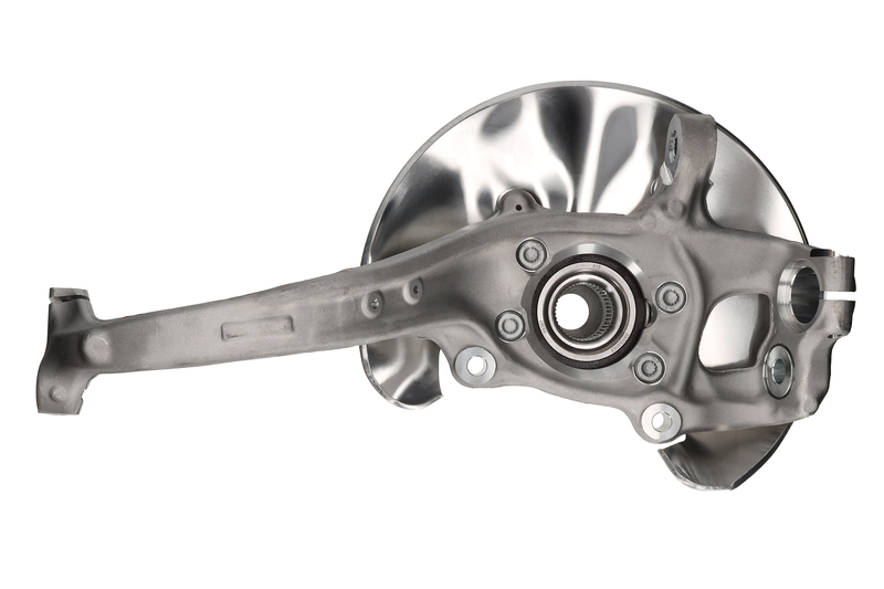 Steering knuckle set, suspension