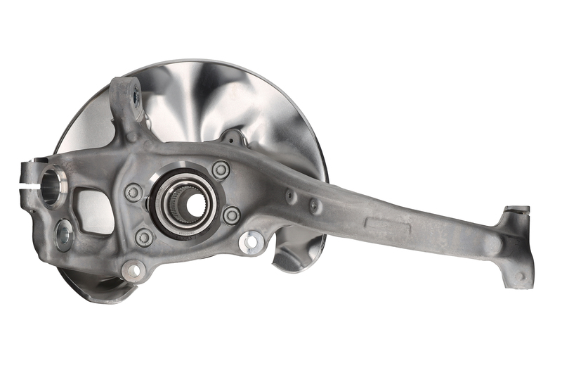 Steering knuckle set, suspension