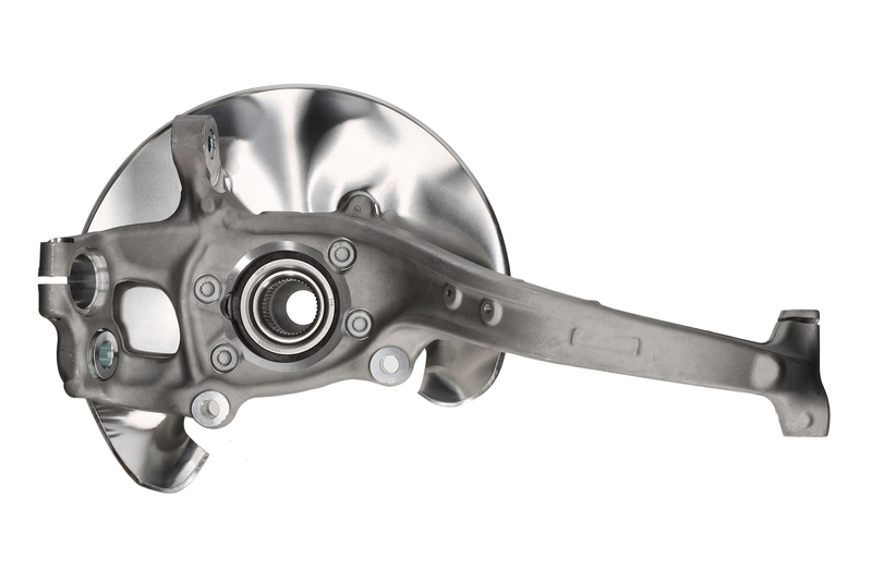 Steering knuckle set, suspension
