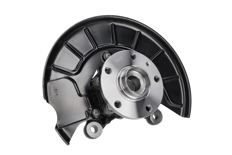 Steering knuckle set, suspension