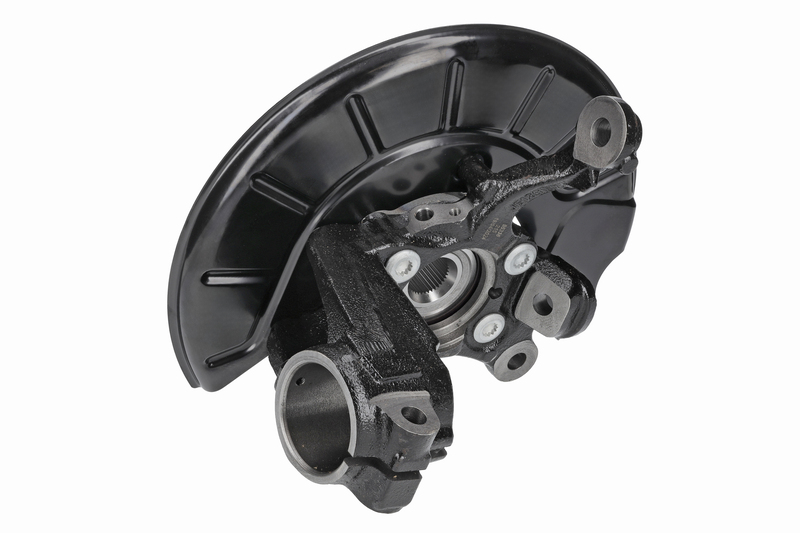Steering knuckle set, suspension