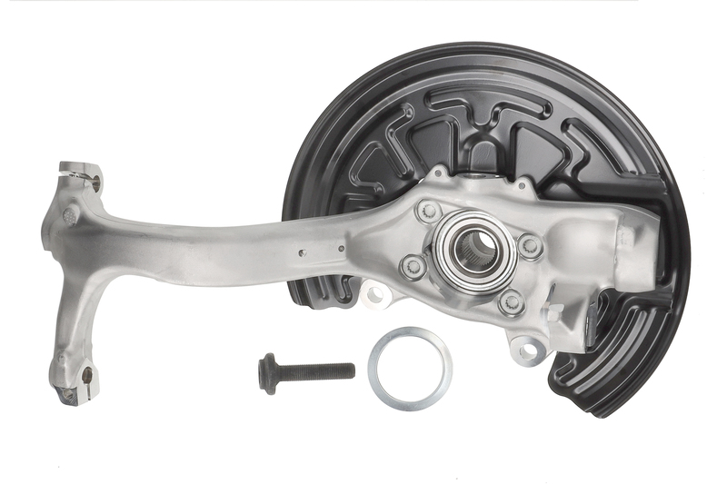 Steering knuckle set, suspension