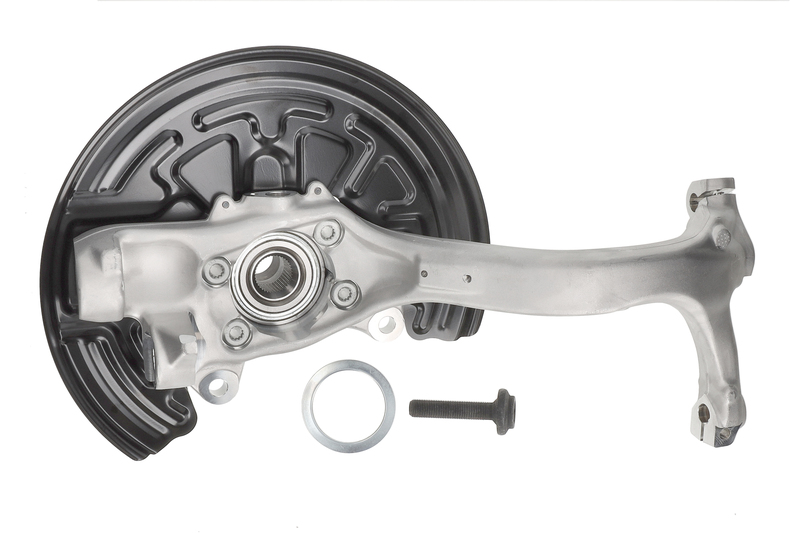 Steering knuckle set, suspension