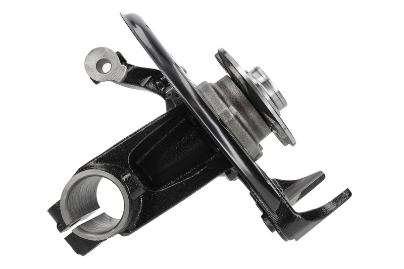 Steering knuckle set, suspension
