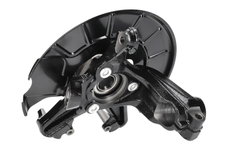 Steering knuckle set, suspension