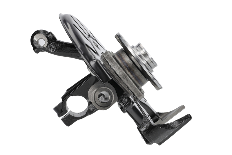 Steering knuckle set, suspension