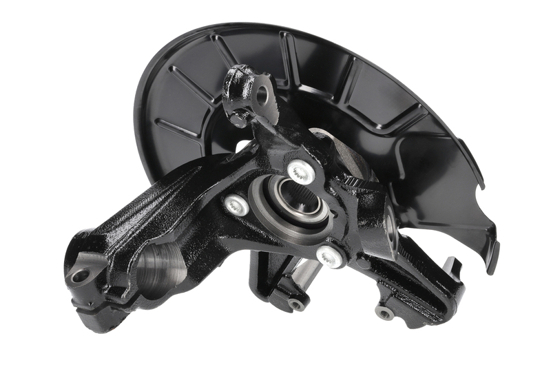 Steering knuckle set, suspension