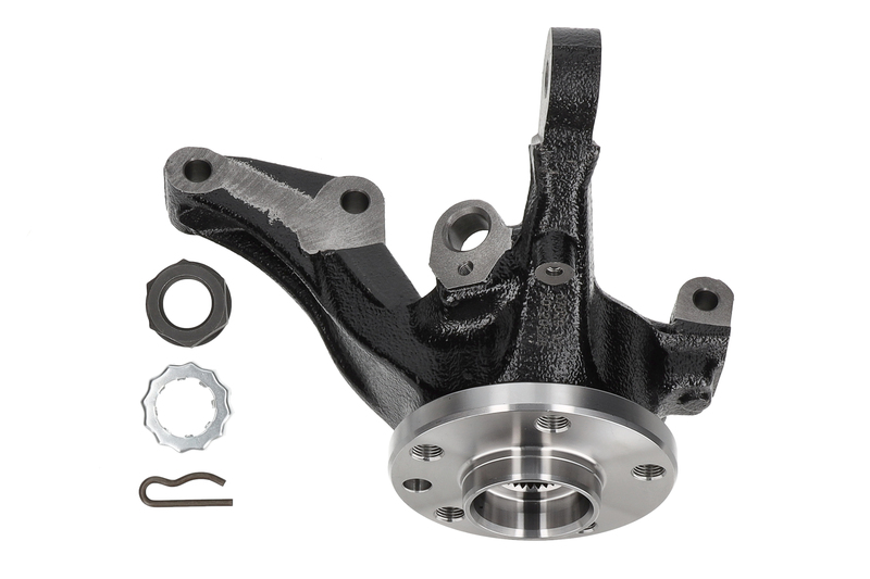 Steering knuckle set, suspension