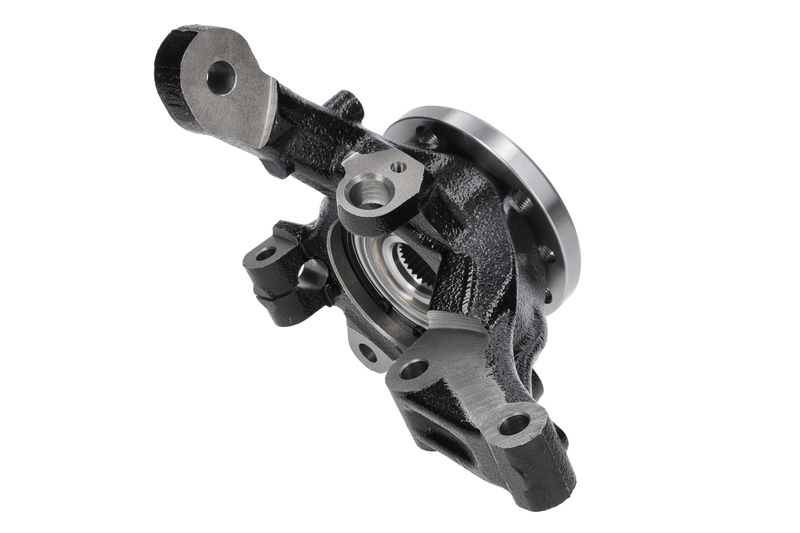 Steering knuckle set, suspension