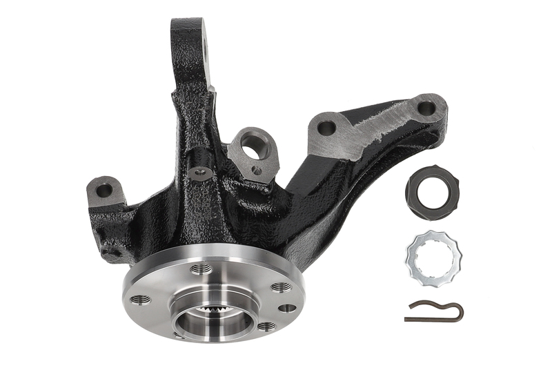 Steering knuckle set, suspension
