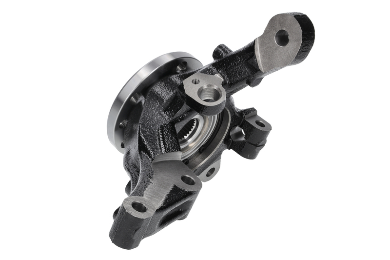 Steering knuckle set, suspension