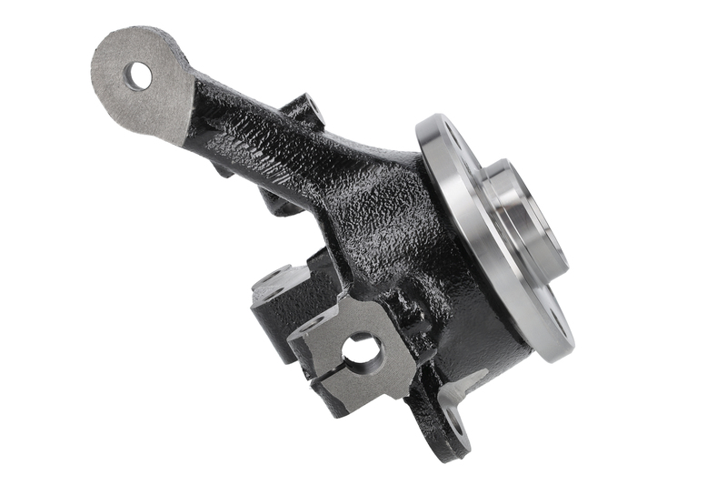 Steering knuckle set, suspension