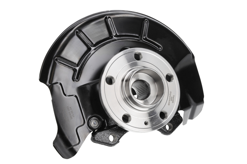 Steering knuckle set, suspension
