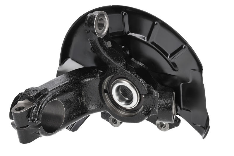 Steering knuckle set, suspension
