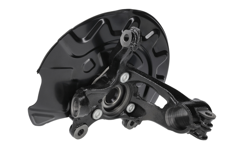 Steering knuckle set, suspension