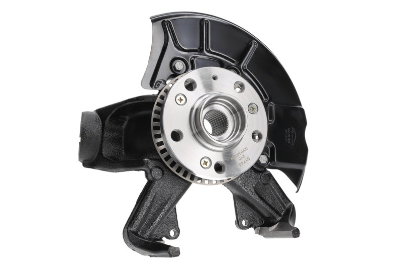 Steering knuckle set, suspension