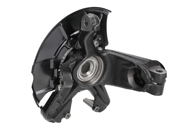 Steering knuckle set, suspension