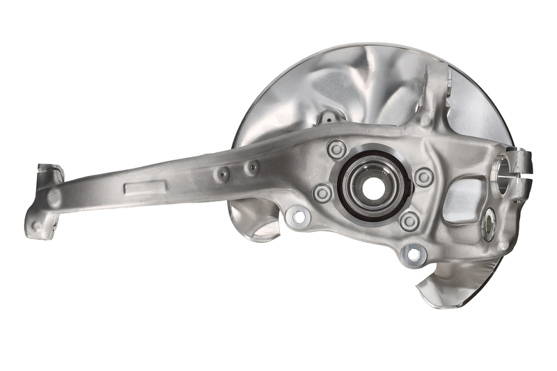 Steering knuckle set, suspension