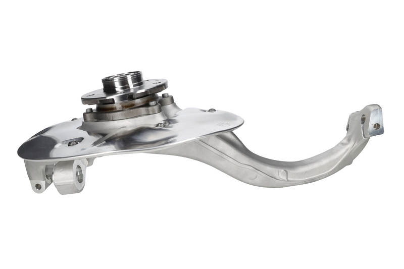 Steering knuckle set, suspension