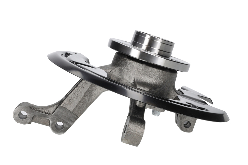 Steering knuckle set, suspension