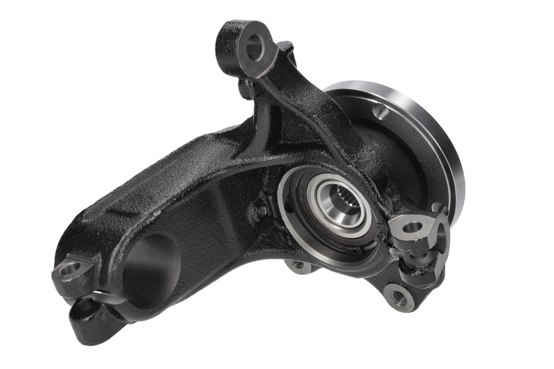 Steering knuckle set, suspension