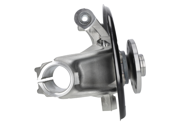 Steering knuckle set, suspension
