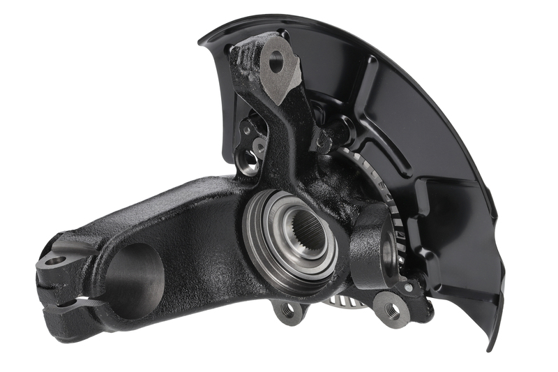 Steering knuckle set, suspension
