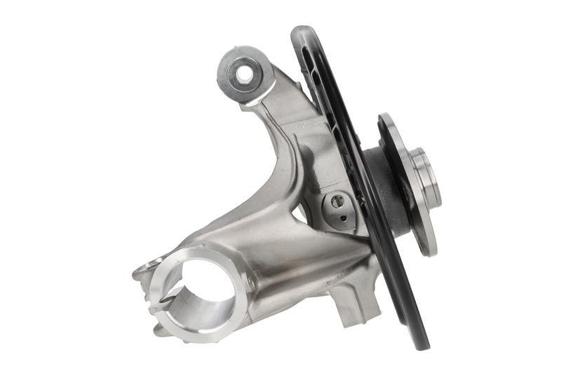 Steering knuckle set, suspension