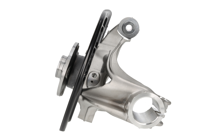 Steering knuckle set, suspension
