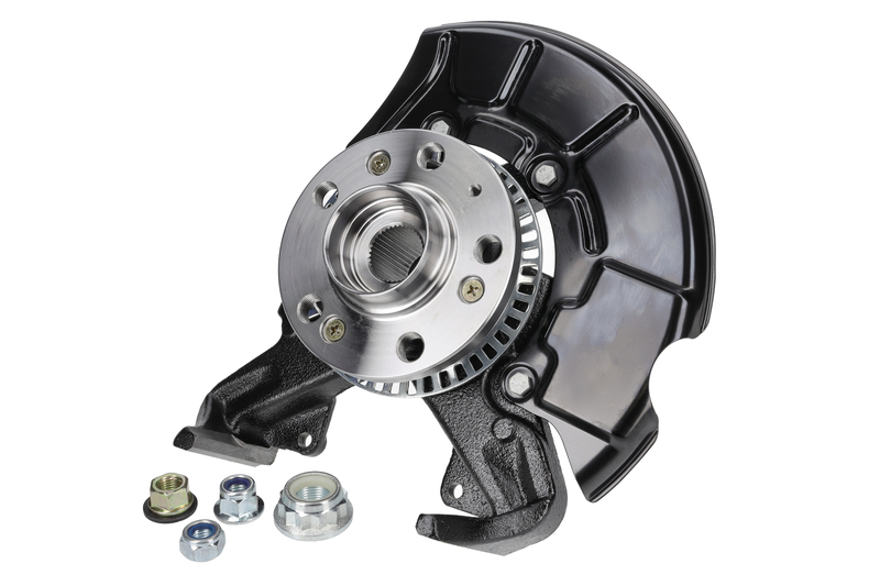 Steering knuckle set, suspension