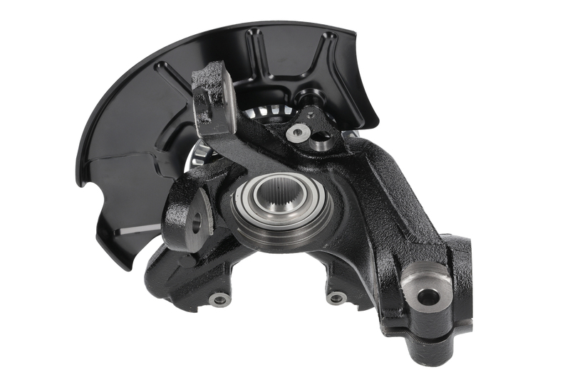 Steering knuckle set, suspension