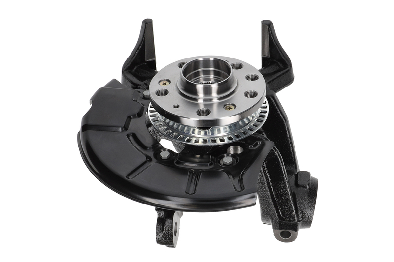 Steering knuckle set, suspension