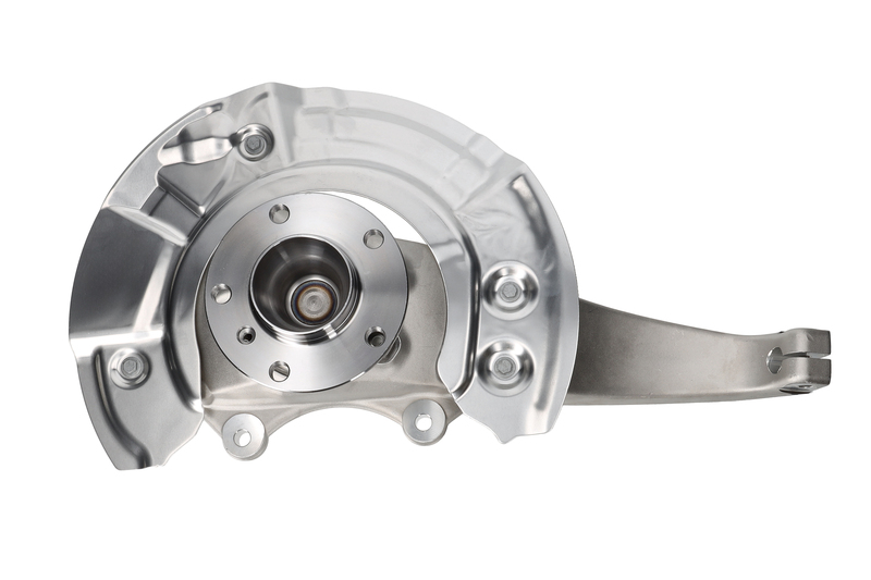 Steering knuckle set, suspension