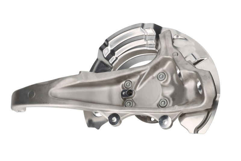 Steering knuckle set, suspension