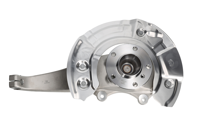 Steering knuckle set, suspension