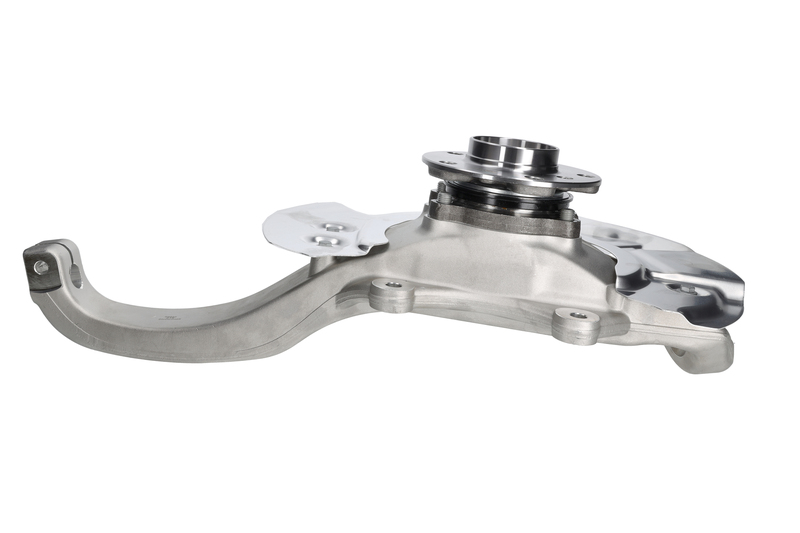 Steering knuckle set, suspension