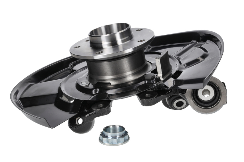 Steering knuckle set, suspension