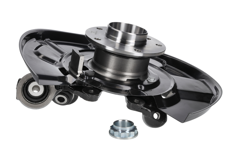 Steering knuckle set, suspension